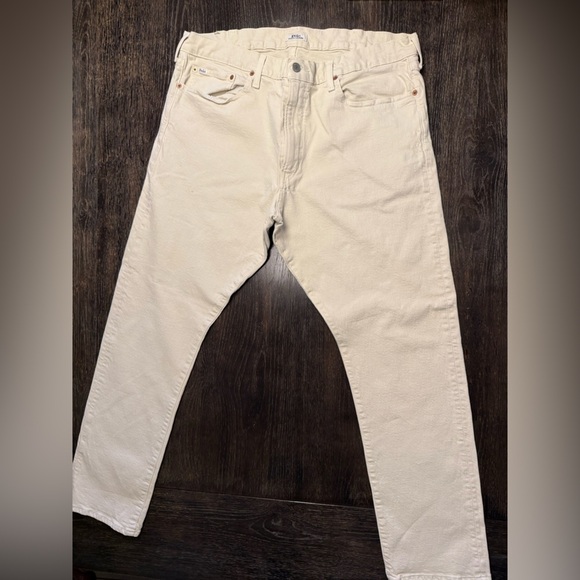 Polo Ralph Lauren Cream Sullivan Sim Jeans 40x32 - Picture 1 of 2